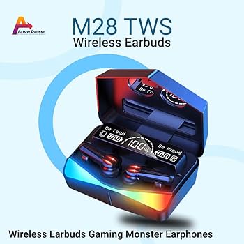 M28 Gaming Wireless Earbuds with RGB Lights & Digital LED Display My Store